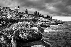 Sun Breaks Through Clouds by Pemaquid Point Light in Maine